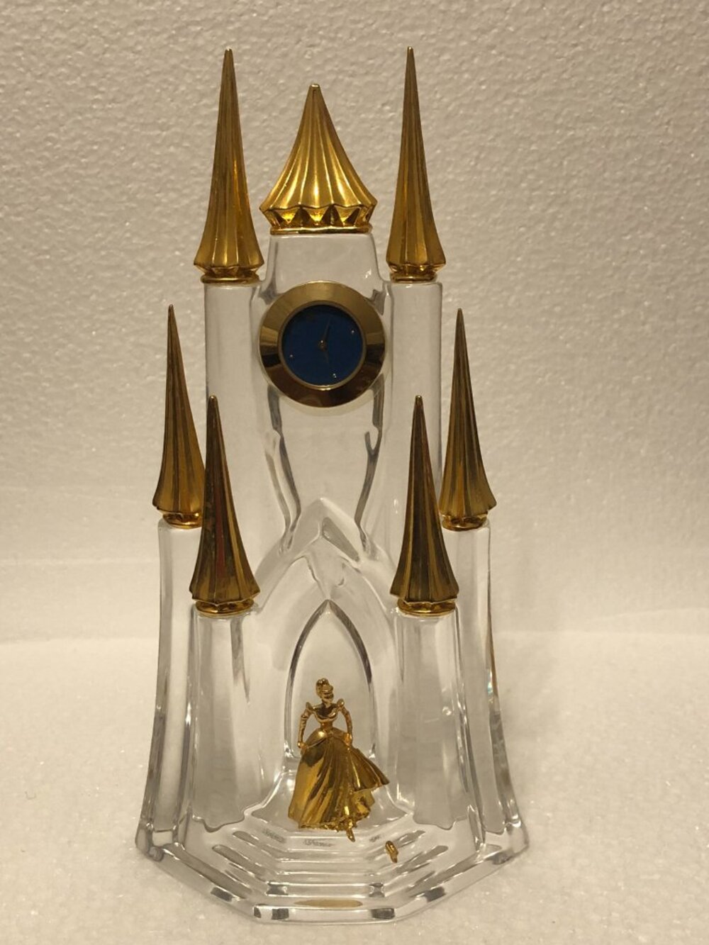 Franklin Mint Disney Cinderella Crystal Castle Clock 24K Gold